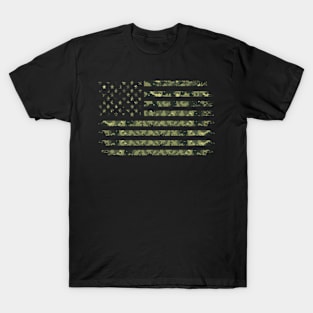 Camo American Flag USA Camouflage T-Shirt